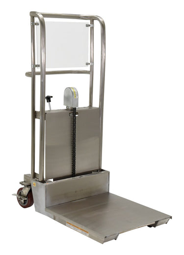Partially Stainless Steel Hand Pump Hefti-Lift 36 In. x 52-1/8 In. 450 Lb. Capacity Silver